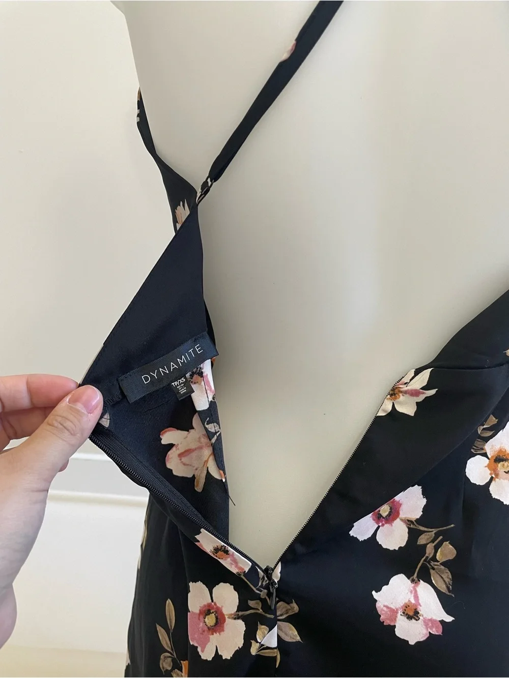 Dynamite Black Halter Floral Maxi Dress - Picture 4 of 4